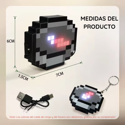 Brújula Pixelada con Llavero